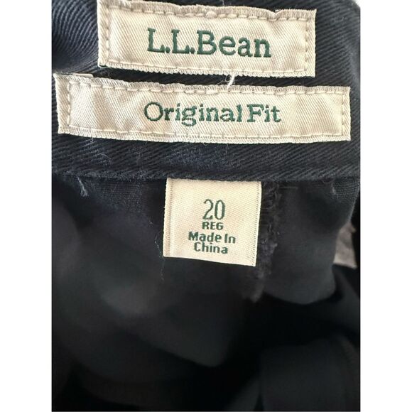 L.L. Bean NWT Original Fit Skirt Womens 20 Straight Navy Cotton Academia Item 27 - Picture 4 of 5
